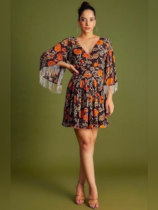 Anthropologie Dresses & Skirts - Anthropologie Verb by Pallavi Singhee Fringed Mini Dress size MP